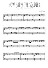 Téléchargez l'arrangement pour piano de la partition de How happy the soldier en PDF